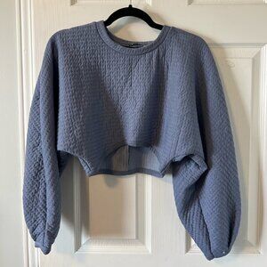 Zara blue cropped sweater